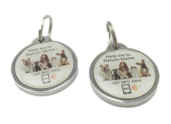 NFC Tier- Identifikation etikettiert Schlüssel- Ring UV-CMYK NXP RFID 213 215 für Haustiere